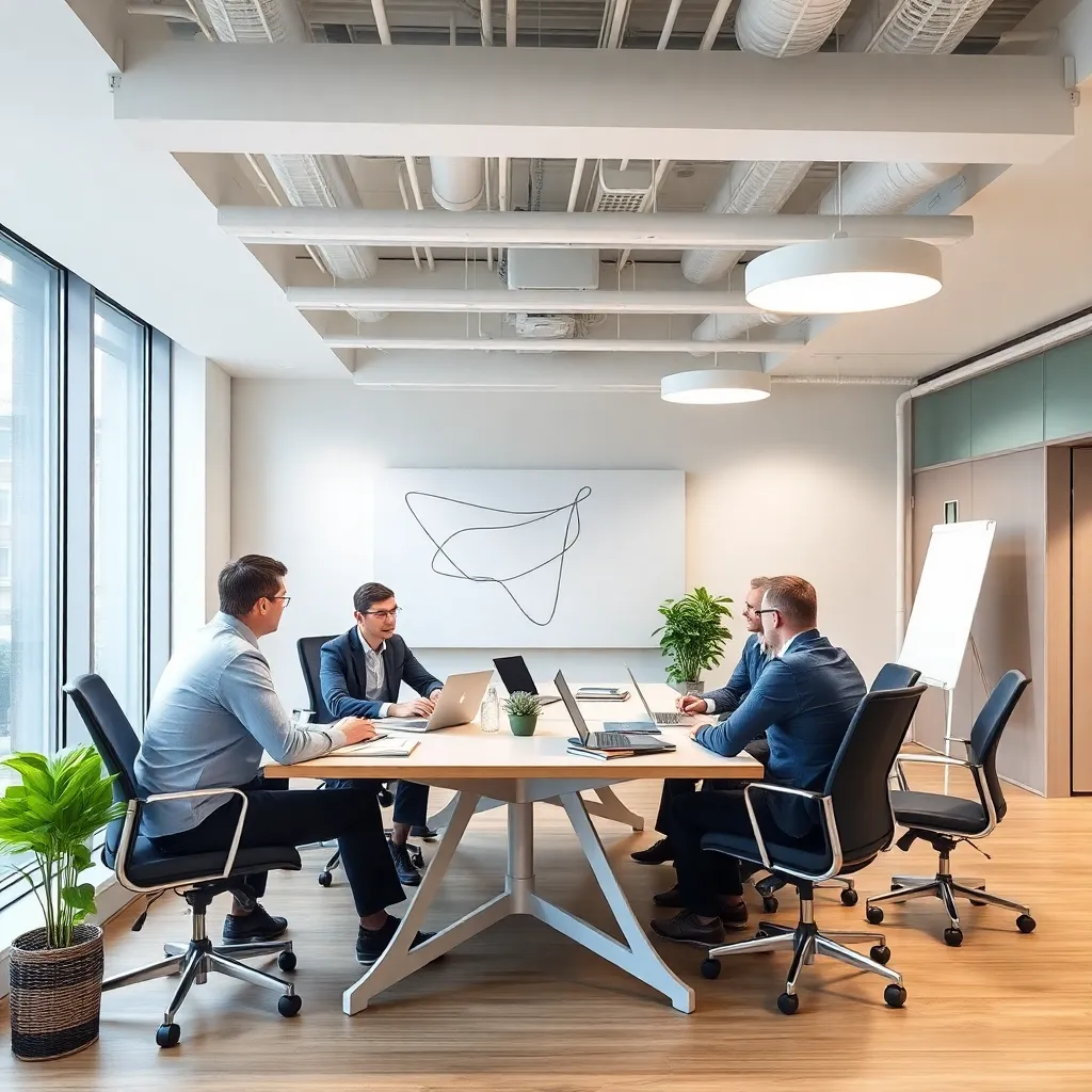 Mannelijke senior manager in een vergaderruimte