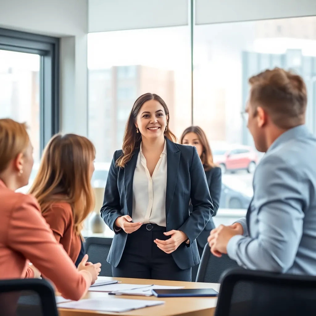 Vrouwelijke manager leidt een diverse team vergadering in Amsterdam