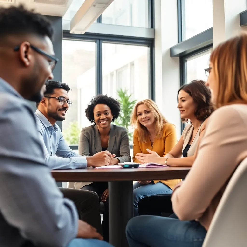 Nederlandse manager faciliteert een teamcoachingsessie in moderne vergaderruimte