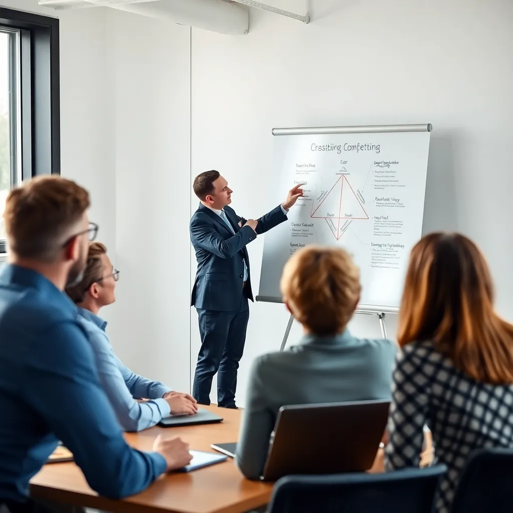 Nederlandse manager presenteert strategische visie aan team