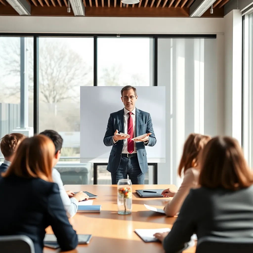 Modern Philips kantoor met medewerkers die samenwerken aan gezondheidstechnologie innovaties