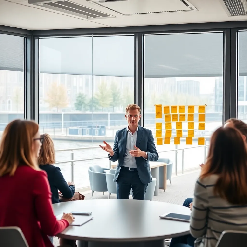 Agile team in digitale werkomgeving