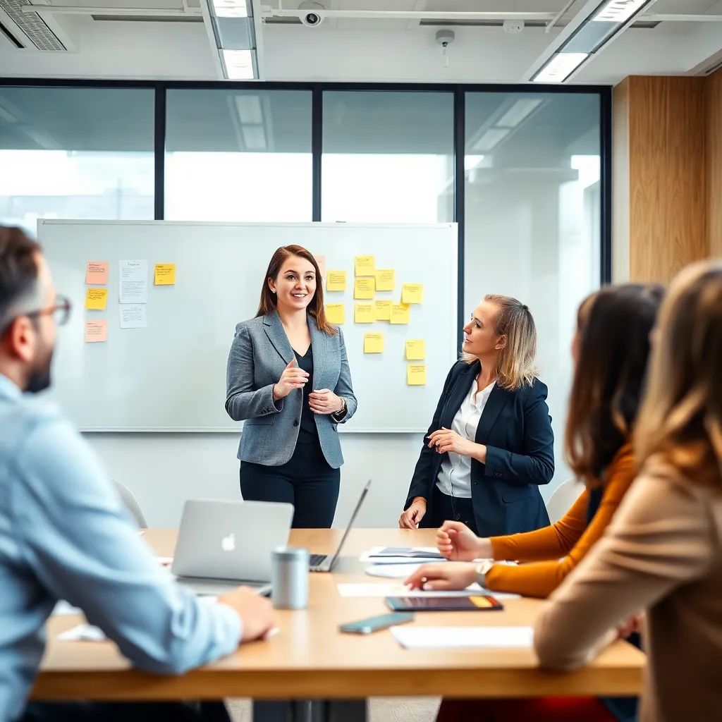 Nederlandse manager in gesprek met internationale collega's