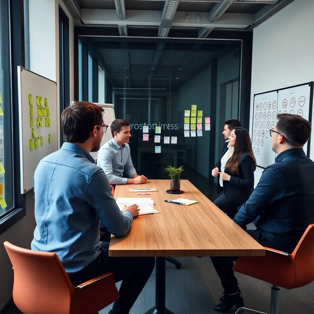 Agile retrospective meeting in een Nederlands technologiebedrijf